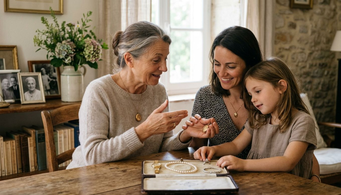 Comment un bijou raconte-t-il une histoire familiale à travers les générations ?